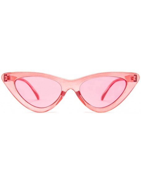 Cat Eye Cat Eye Sunglasses - Rose - Retro Vintage Mod Fashion Colored Lens Protection Glasses - Rose - CQ18LL5WKEX $8.84