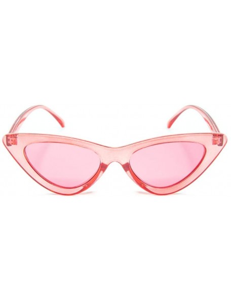 Cat Eye Cat Eye Sunglasses - Rose - Retro Vintage Mod Fashion Colored Lens Protection Glasses - Rose - CQ18LL5WKEX $8.84