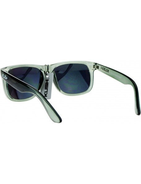 Rectangular Kush Premium Translucent Slate Frame Colored Mirror Lens Rectangular Sunglasses - Yellow - C012N0E0QOJ $12.20
