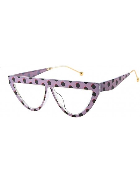 Cat Eye Cat Eye Flat Frame Sunglasses for Women - C8 Leopard Clear - CR19809N4NL $10.41