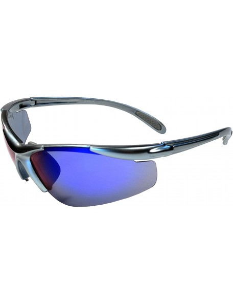 Rimless JM01 Sunglasses for Golf - Fishing - Cycling-Unbreakable-TR90 Frame - Gunmetal & Blue - CO113TJ6RVH $24.14