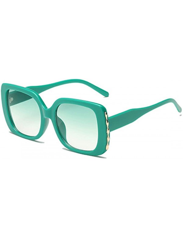 Sport Sunglasses Female Sunglasses Retro Glasses Men and women Sunglasses - Green - CZ18LLCOGRM $10.53