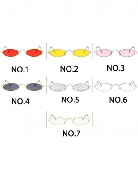 Oval Vintage Sunglasses Fashion Designer Glasses - 4 - CC198G7750D $17.47