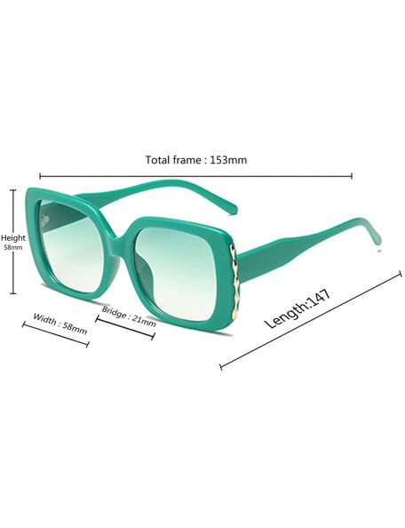 Sport Sunglasses Female Sunglasses Retro Glasses Men and women Sunglasses - Green - CZ18LLCOGRM $10.53