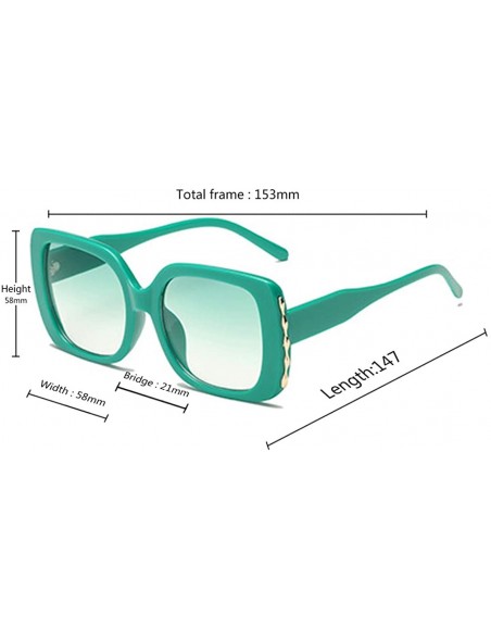 Sport Sunglasses Female Sunglasses Retro Glasses Men and women Sunglasses - Green - CZ18LLCOGRM $10.53