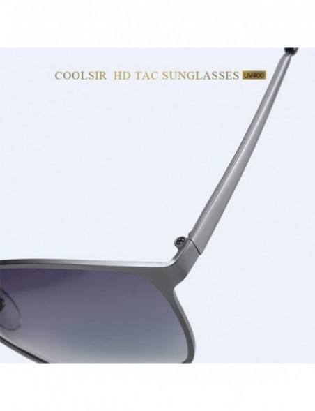 Square Sunglasses Polarized Antiglare Anti ultraviolet Travelling - Black - C018WQXAIA8 $27.38