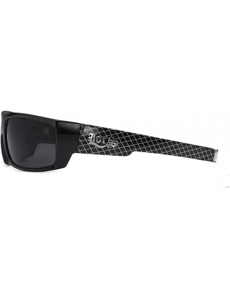 Rectangular Classic Style Original Gangsta Shades Hardcore Sunglasses - 8Loc91025-CF - CT12GKI78LL $15.98