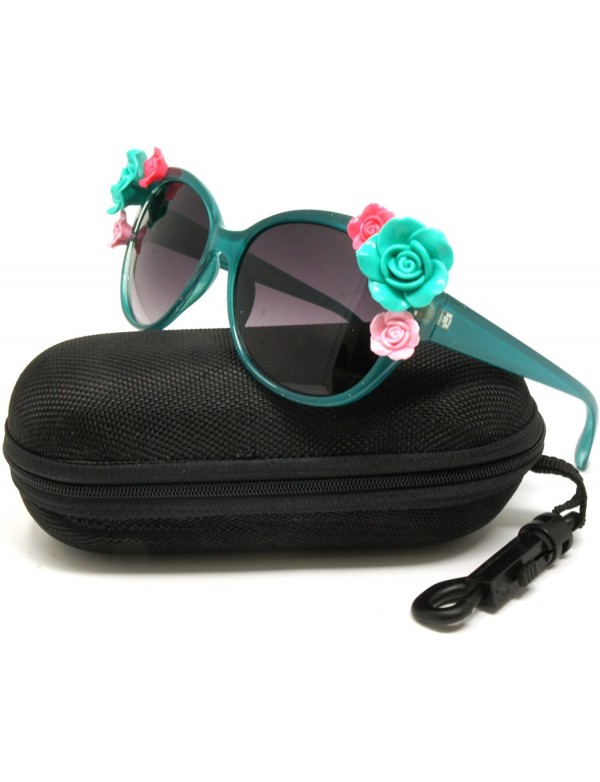 Butterfly Luxury Butterfly Lady Retro Party Beach Flowers wedding Sunglasses - CM18594YXES $17.42