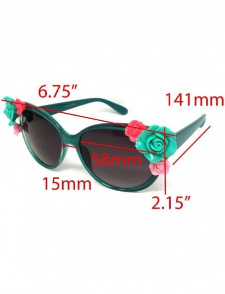 Butterfly Luxury Butterfly Lady Retro Party Beach Flowers wedding Sunglasses - CM18594YXES $17.42