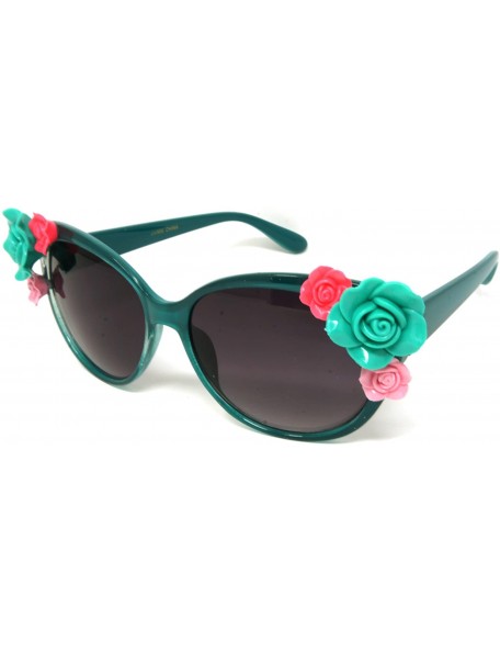 Butterfly Luxury Butterfly Lady Retro Party Beach Flowers wedding Sunglasses - CM18594YXES $17.42