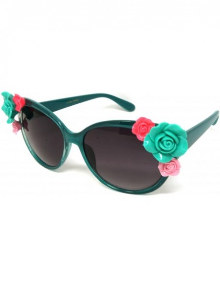 Butterfly Luxury Butterfly Lady Retro Party Beach Flowers wedding Sunglasses - CM18594YXES $17.42