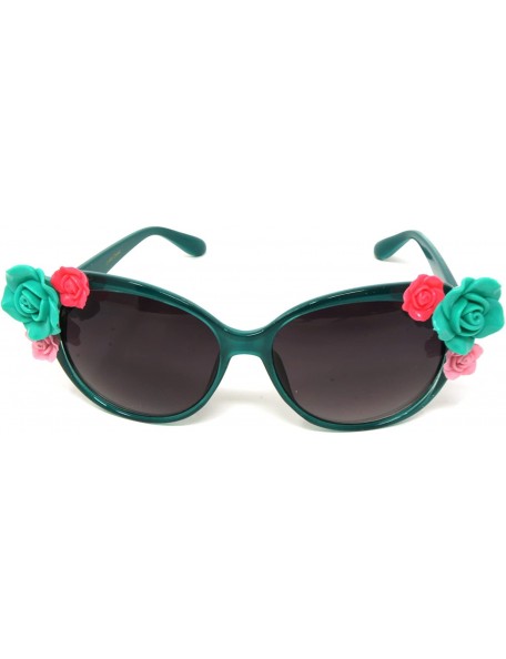 Butterfly Luxury Butterfly Lady Retro Party Beach Flowers wedding Sunglasses - CM18594YXES $17.42