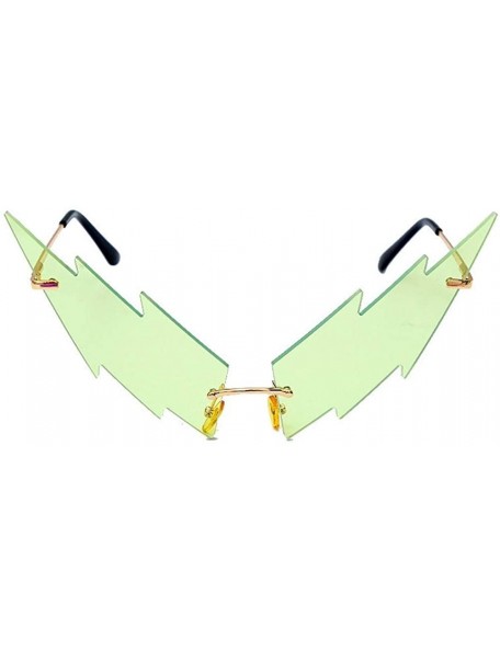 Rimless Lightning Sunglasses for Women Rimless Party Shades UV400 - C3 Orange - CI190352ECL $15.69