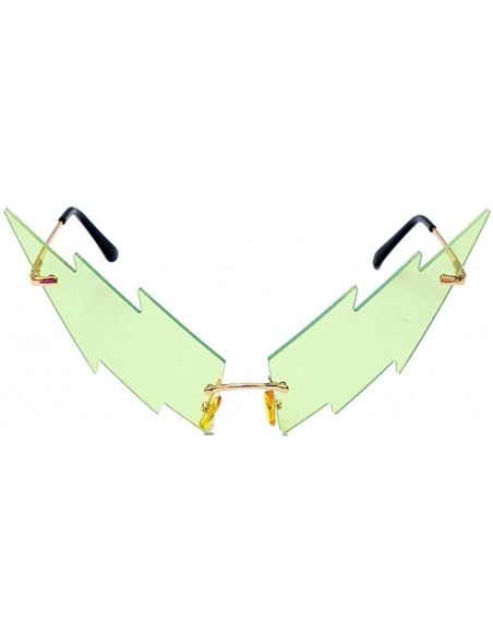 Rimless Lightning Sunglasses for Women Rimless Party Shades UV400 - C3 Orange - CI190352ECL $15.69