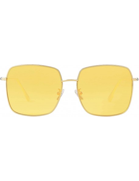 Oval Oversized Square Sunglasses Polarized Vintage Glasses For Women Men TREND ALERT - CN18UCMD0ND $16.19