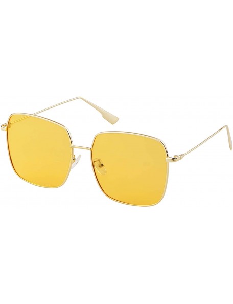 Oval Oversized Square Sunglasses Polarized Vintage Glasses For Women Men TREND ALERT - CN18UCMD0ND $16.19