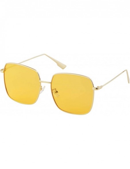 Oval Oversized Square Sunglasses Polarized Vintage Glasses For Women Men TREND ALERT - CN18UCMD0ND $16.19