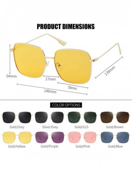 Oval Oversized Square Sunglasses Polarized Vintage Glasses For Women Men TREND ALERT - CN18UCMD0ND $16.19