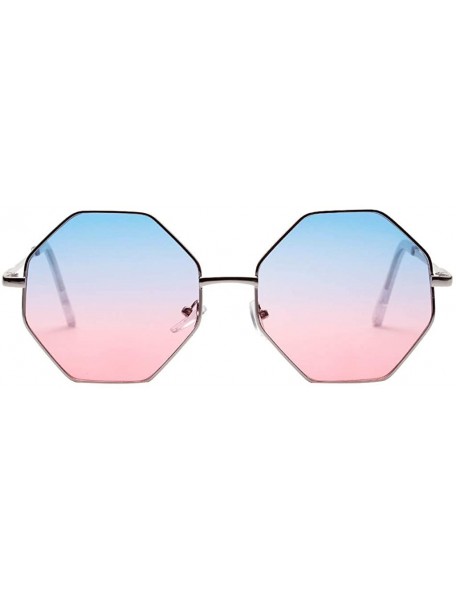 Wrap Geometric sunglasses Women Vintage Eye Sunglasses Retro Eyewear Color Tinted Eyewear - C - CL18TQER8DM $19.16