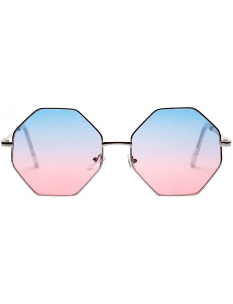 Wrap Geometric sunglasses Women Vintage Eye Sunglasses Retro Eyewear Color Tinted Eyewear - C - CL18TQER8DM $7.66