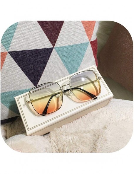 Goggle 2019 New Brand Designer Sunglasses Women's Oversized Female Sun Glasses Women UV400 - C03 - C0197A2UHT6 $19.74
