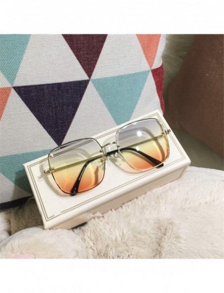 Goggle 2019 New Brand Designer Sunglasses Women's Oversized Female Sun Glasses Women UV400 - C03 - C0197A2UHT6 $19.74