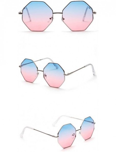 Wrap Geometric sunglasses Women Vintage Eye Sunglasses Retro Eyewear Color Tinted Eyewear - C - CL18TQER8DM $7.66