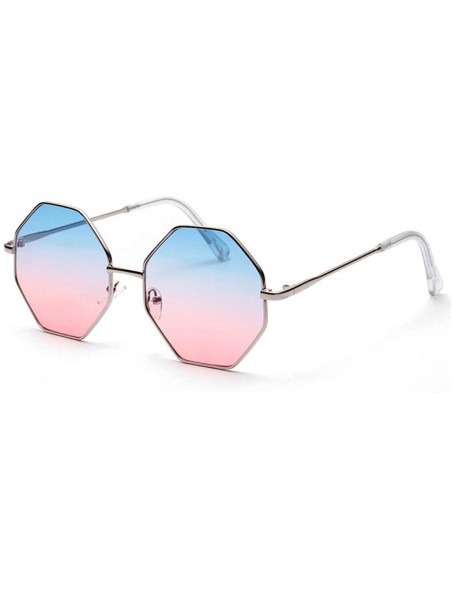 Wrap Geometric sunglasses Women Vintage Eye Sunglasses Retro Eyewear Color Tinted Eyewear - C - CL18TQER8DM $7.66