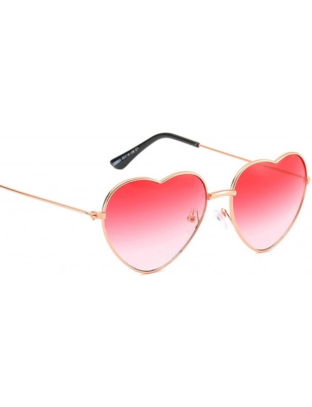 Square Classic Retro Designer Style Heart Shape Sunglasses for Women Metal Resin UV 400 Protection Sunglasses - CO18SZUEMK5 $...