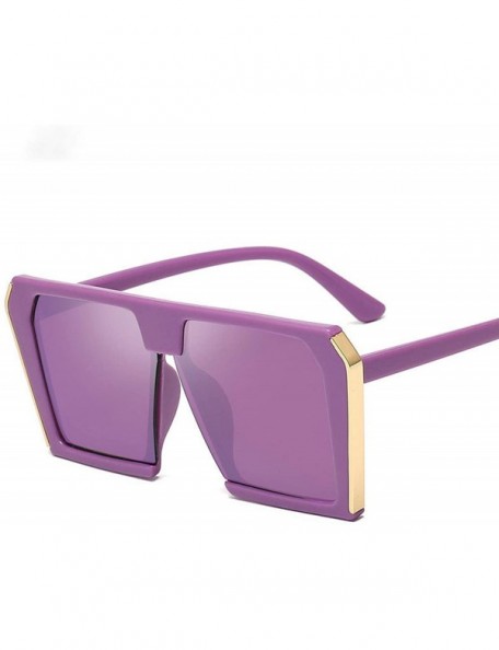 Oversized Oversize Sunglasses Women Double Colors Fe Mirror Shades 2019 Vintage Brand Design Big Fe Sun Glasses Femme - 3 - C...