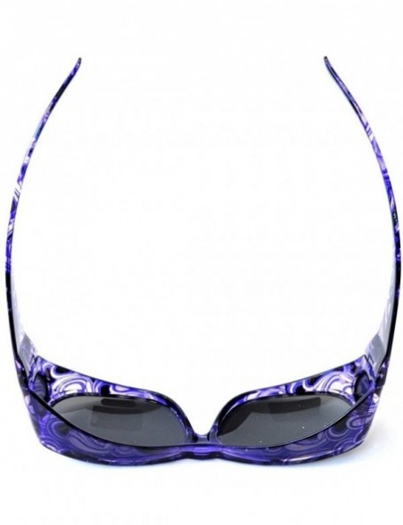 Rectangular Polarized Rhinestone Wear Over Sunglasses- Size Large -Oval Rectangular Fit Over Lens Cover Sunglasses - Purple -...