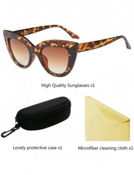 Wayfarer Fashion Star Same Style Cat Eye Frame Eyeglasses Ladies Womens Sunglasses - Brown - CL18G860XHX $10.56