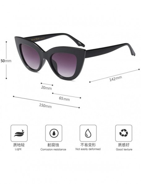 Wayfarer Fashion Star Same Style Cat Eye Frame Eyeglasses Ladies Womens Sunglasses - Brown - CL18G860XHX $10.56