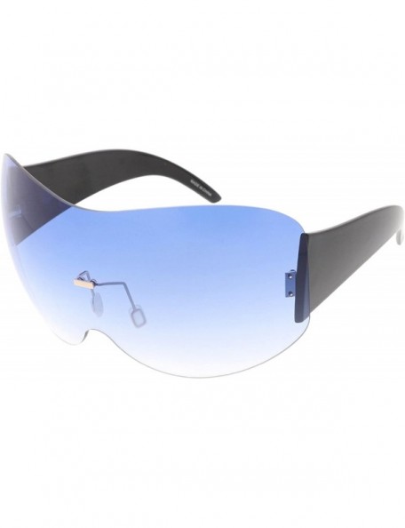 Wrap High Octane Oversized Collection"Space Pilot" Thick Full Frame Sunglasses - Blue - CE18GYG5RN4 $10.25