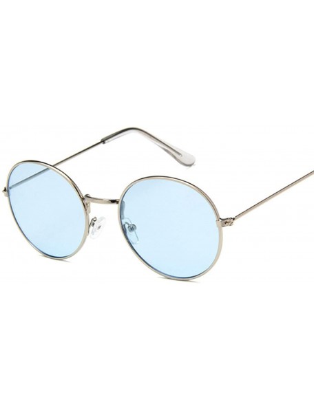 Rimless Round Sun Glasses Women Mirror Retro Ladies Luxury Small Sunglasses Brand Designer - Gold Red - CF198A59EG5 $35.12