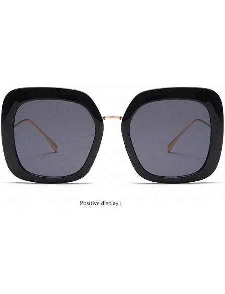 Oval Women Men Vintage Eye Sunglasses Retro Eyewear Plastic Sunglasses Fashion Radiation Protection - Black - C118UOI698Q $7.30