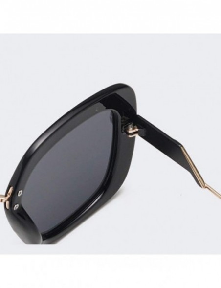 Oval Women Men Vintage Eye Sunglasses Retro Eyewear Plastic Sunglasses Fashion Radiation Protection - Black - C118UOI698Q $7.30