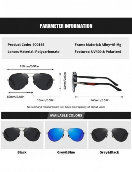 Sport Mens Aviator Polarized Vintage Sunglasses for Driving Fishing Golf Retro Alloy Frame - Grey Black - C919292AKA5 $18.16