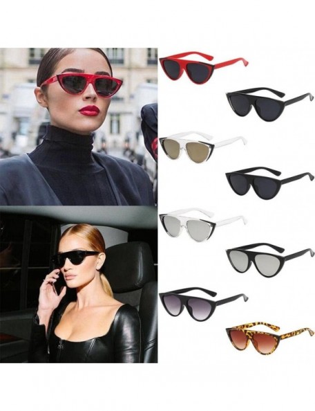 Aviator Cat Eye Sunglasses for Women - Retro Vintage Cat Eye Sunglasses Ladies Girls Eyewear (A) - A - CP18DST3MKH $10.25