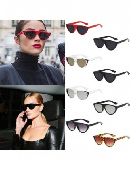 Aviator Cat Eye Sunglasses for Women - Retro Vintage Cat Eye Sunglasses Ladies Girls Eyewear (A) - A - CP18DST3MKH $10.25