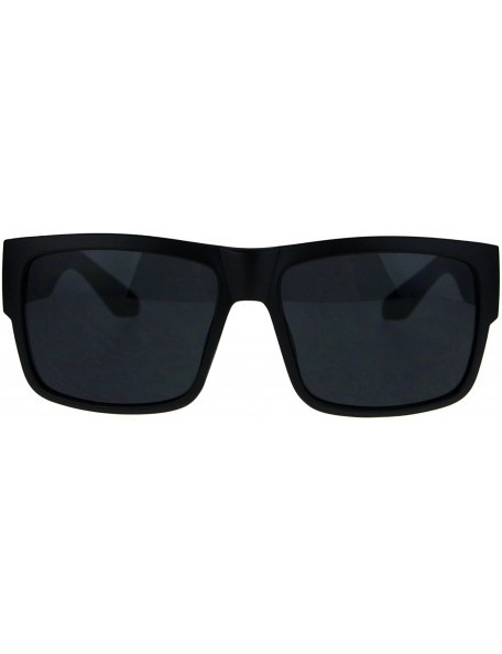 Square Mens Square Rectangular Sunglasses Classic Simple Style Shades UV 400 - Matte Black - CM188RK2G2Z $9.09