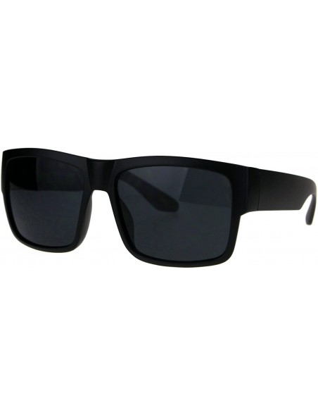 Square Mens Square Rectangular Sunglasses Classic Simple Style Shades UV 400 - Matte Black - CM188RK2G2Z $9.09