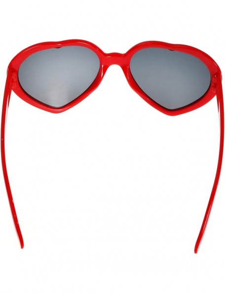 Wayfarer Heart Sunglasses Thin Metal Frame Hippie Lovely Aviator Style Eyewear - Red - C611ZNR4HDX $8.08