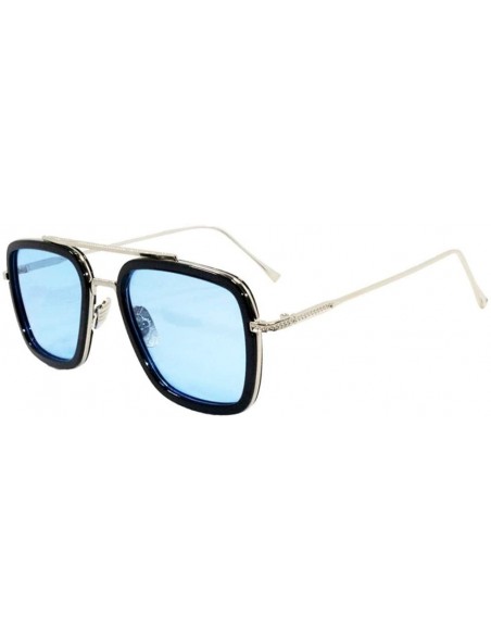 Semi-rimless Sunglasses Men Metal Square Man Sun Glasses - Tn2 - CT194OURM0N $19.60