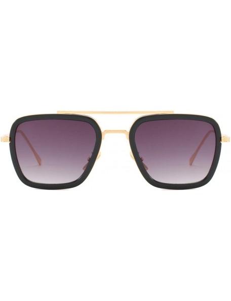 Semi-rimless Sunglasses Men Metal Square Man Sun Glasses - Tn2 - CT194OURM0N $19.60