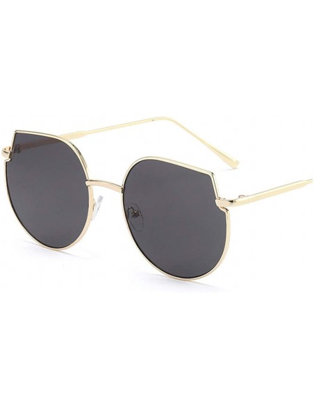 Cat Eye Fashion Summer Irregular Cat-eye UV400 Frame Sunglasses for Summer - Gold Frame Tea Lens - C518WSCXXUS $9.44