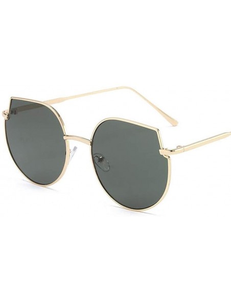 Cat Eye Fashion Summer Irregular Cat-eye UV400 Frame Sunglasses for Summer - Gold Frame Tea Lens - C518WSCXXUS $9.44