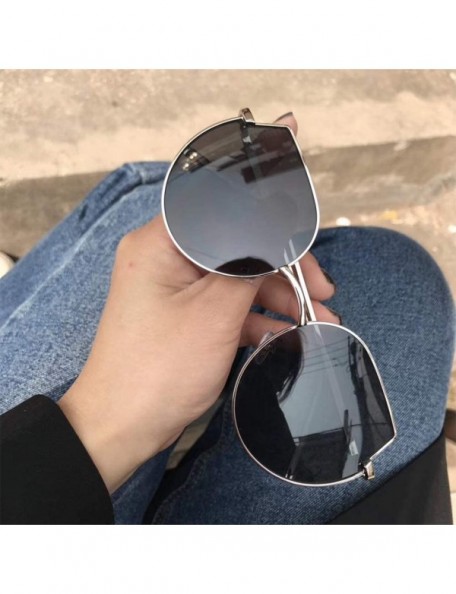 Cat Eye Fashion Summer Irregular Cat-eye UV400 Frame Sunglasses for Summer - Gold Frame Tea Lens - C518WSCXXUS $9.44