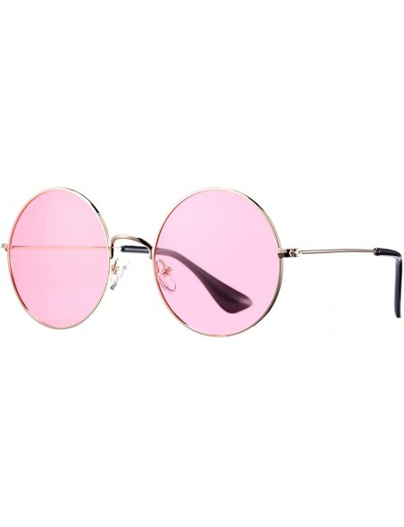 Round Oversized Retro Round Polarized Sunglasses for Women Circle Lens Large Frame 100% UV Protection - CZ194IW2XZC $9.99