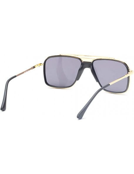 Rimless Retro Pilot Sunglasses for men women Double beam Classic Sunglasses Metal Frame Sunglasses 100% UV protection - 4 - C...